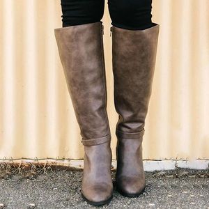 Woman Boots Faux Suede Slim Boots Sexy Over